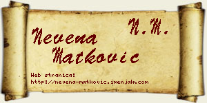 Nevena Matković vizit kartica